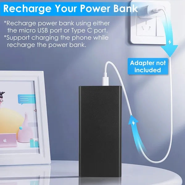 20000mAh Power Bank Portable External Battery Pack Phone Charger
